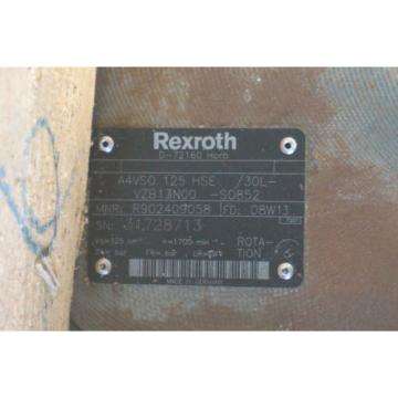 NEW India Canada REXROTH A4VSO 125 HSE DISPACEMENT PUMP A4VSO125HSE