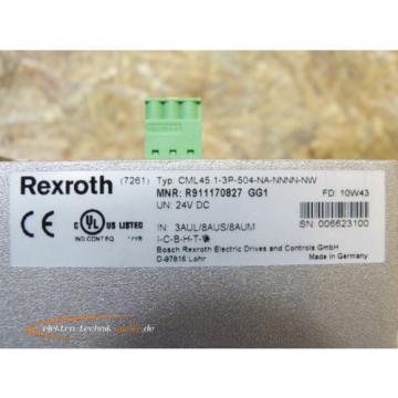 Rexroth Japan Dutch CML45.1-3P-504-NA-NNN-NW / MNR R911170827 Indra Control   &gt; ungebraucht!