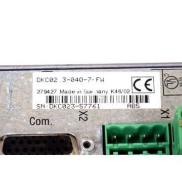 REXROTH France Egypt INDRAMAT DKC02.3-040-7-FW SERVO DRIVE DKC0230407FW