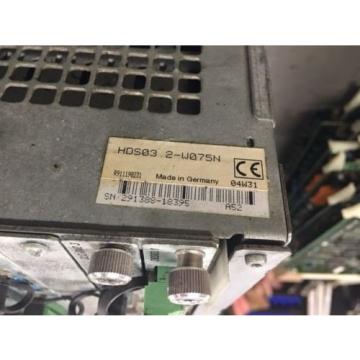 Indramat Egypt USA Rexroth Servo Drive, HDS03.2-W075N, w /DSS02.1, CLC-D02.3, DBS03.1 Used