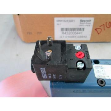 Rexroth Australia Germany Ceram Solenoid Valve Size 1 #R432006441 GT-010061-03940 24 VDC (NIB)