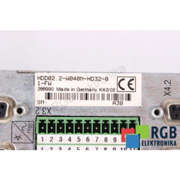 HDD02.2-W040N-HD32-01-FW Greece Japan FWA-DIAX04-SSE-03VRS-MS REXROTH ID27383