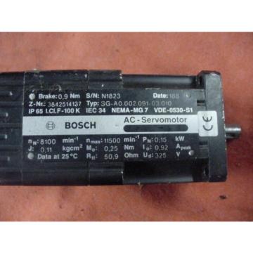 Lot Australia Greece of 3 Bosch Rexroth A/C Servo Motors  Free Shipping!