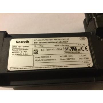 Rexroth Greece India MSK030C-0900-NN-M1-UG0-NNNN 3-Phase Permanent Magnet Servo Motor