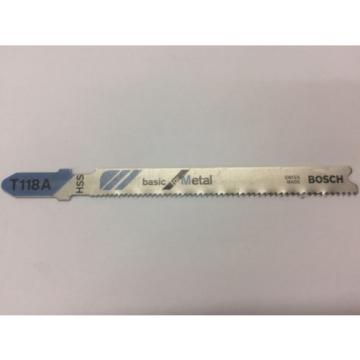 BOSCH JIG SAW BLADE T118A for Metal 1.1-1.50 mm. HSS Swiss Made pack sale (5pcs)