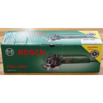 Bosch PWS1000 100mm 4 inch 670 Watt Angle Grinder w/ 3 Bonus Discs