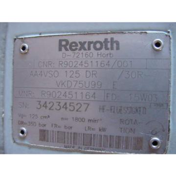 New Italy china Rexroth Hydraulic Pump AA4VSO125DR/VDK75U99E Marathon 100 HP Axial Piston