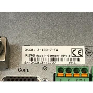 REFURBBED Germany Japan REXROTH SERVO DRIVE DKCXX.3-100-7 DKC01.3-100-7-FW FWA-ECODR3-02VRS-MS