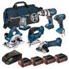 BOSCH BAG+6RS 18V 6 PIECE CORDLESS KIT 4 X 4.0AH COOLPACK 0615990G84 BRAND NEW