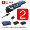 2 x Bosch GOP18V-28 Cordless Multi-Tool L-Boxx + Extras 06018B6070 3165140842617 #1 small image