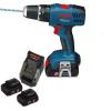 NEW! Bosch 18V Drill Driver Combo + 2 Batteries + Charger- GSR 18-2LI-10mm Chuck #1 small image