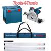 Bosch GKT55GCE Plunge Saw 2xFSN1600 Guide Rail+FSN Connector+Bag+L-BOXX 110v #1 small image