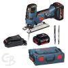 BOSCH STICHSÃ DE LA BATERÍA&#034;GE GST 18 V-LI S,CON 2 X 4,0 AH BATERÍA DE IÓN LITIO