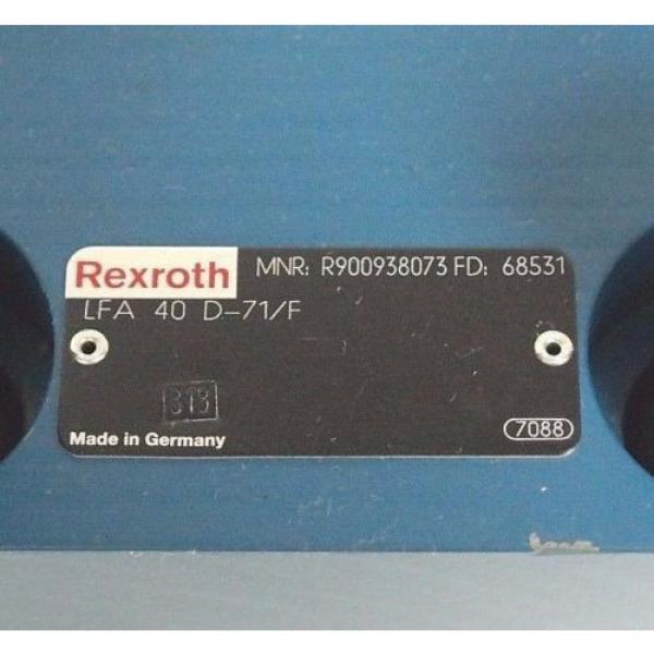 NEW India Egypt REXROTH R900938073 CARTRIDGE VALVE LFA 40 D-71/F FD: 68531 W/ BOLTS #4 image