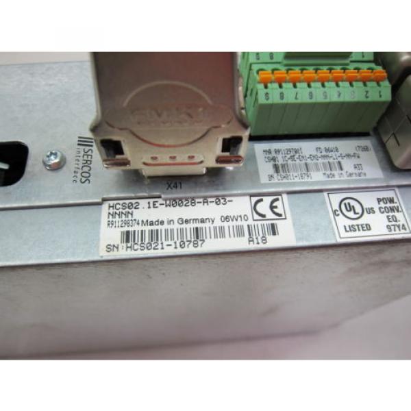 REXROTH Italy India HCS02.1E-W0028-A-03-NNNN IndraDrive C SERVO DRIVE SERCOS INTERFACE #11 image