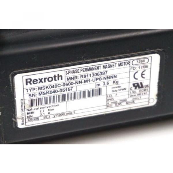 NEW Russia Japan REXROTH R911306387 PERMANENT MAGNET SERVO MOTOR MSK040C-0600-NN-M1-UP0-NNNN #2 image