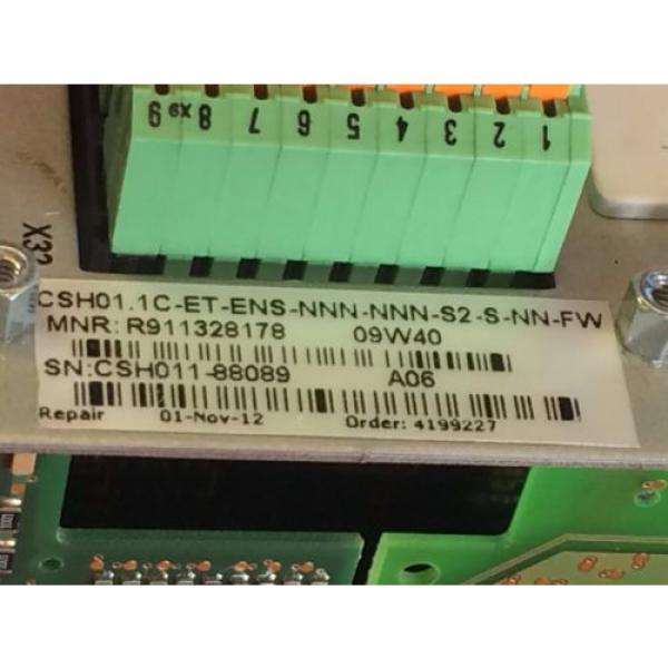 REMANNED Italy Singapore REXROTH BOSCH R911328178 CSH01.1C-ET-ENS-NNN-NNN-S2-S-NN-FW SERVO DRIVE #2 image