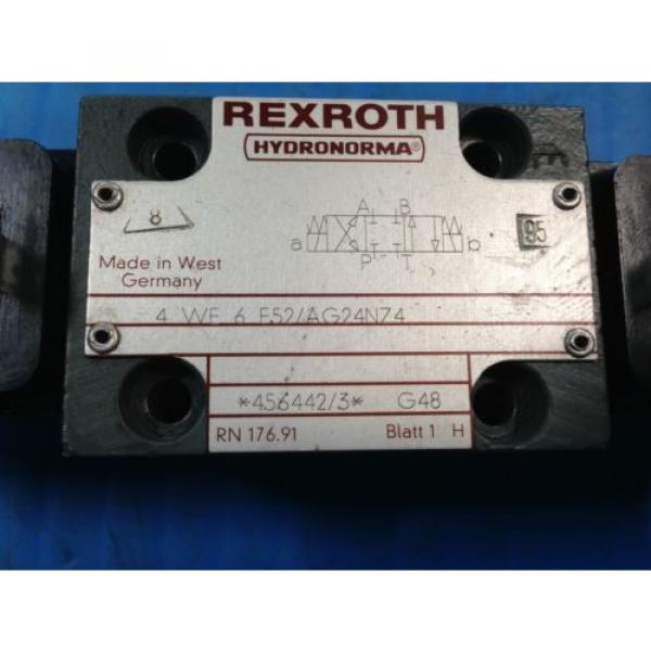 USED Greece France REXROTH 4WE6E52/AG24NZ4 DIRECTIONAL VALVE 4 WE 6 E52/AG24NZ4 (U4) #2 image