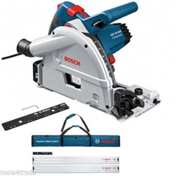 Bosch GKT55GCE Plunge Saw 2xFSN1600 Guide Rail+FSN Connector+Bag+L-BOXX 110v #7 image