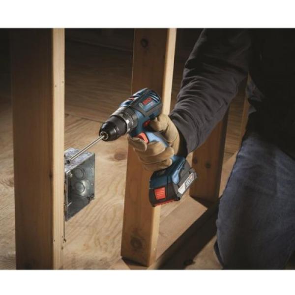 Bosch Li-Ion Hammer Drill/Driver Cordless Power Tool Kit 18-Volt Keyless HDS181A #4 image