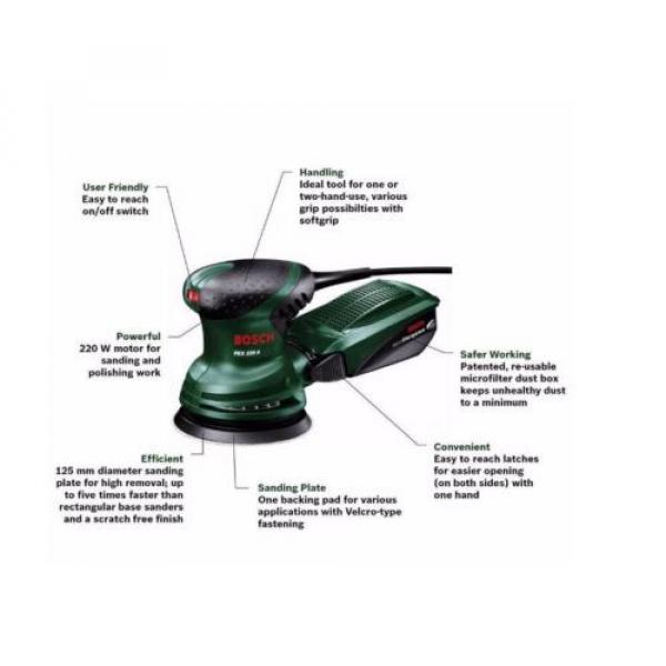 Bosch 220W Random Orbital Electric Power Sander Tool DIY, Hand, Easy Use New #2 image