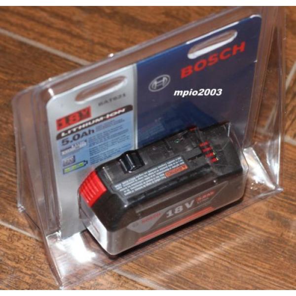 NEW Bosch 18 Volt BAT621 FatPack Battery 18V Li-Ion 5.0Ah W/Fuel Gauge #3 image