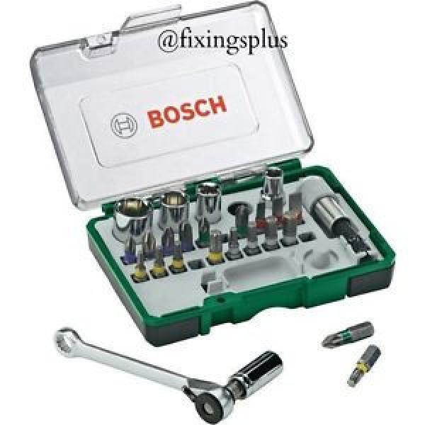 Bosch Screwdriver Bit Set 26 Pce Mini Ratchet Set Car Bike Motorcycle Cycle Etc #1 image