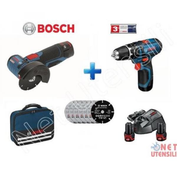 BOSCH GSB + GWS 10,8 V-CE AMOLADORA + DESTORNILLADOR A BATERÍA CO PERCUSIÓN #1 image