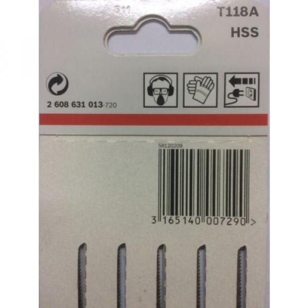 BOSCH JIG SAW BLADE T118A for Metal 1.1-1.50 mm. HSS Swiss Made pack sale (5pcs) #4 image